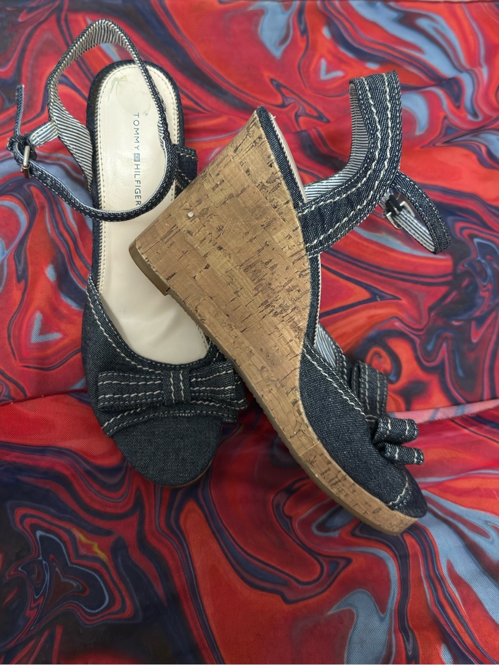 Vintage Y2K Tommy Hilfiger Denim  Wedges 💙